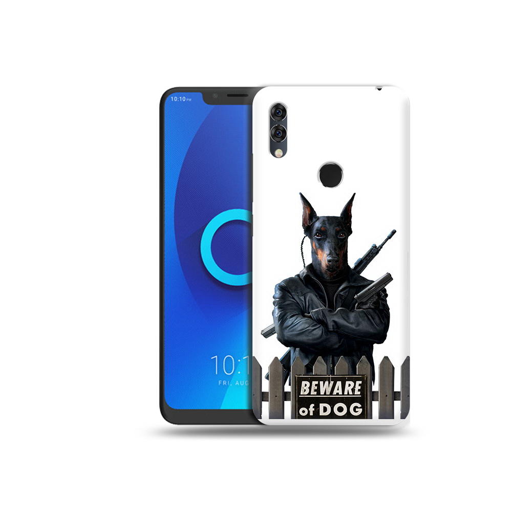 

Чехол MyPads Tocco для Alcatel 5V доберман, Прозрачный, Tocco