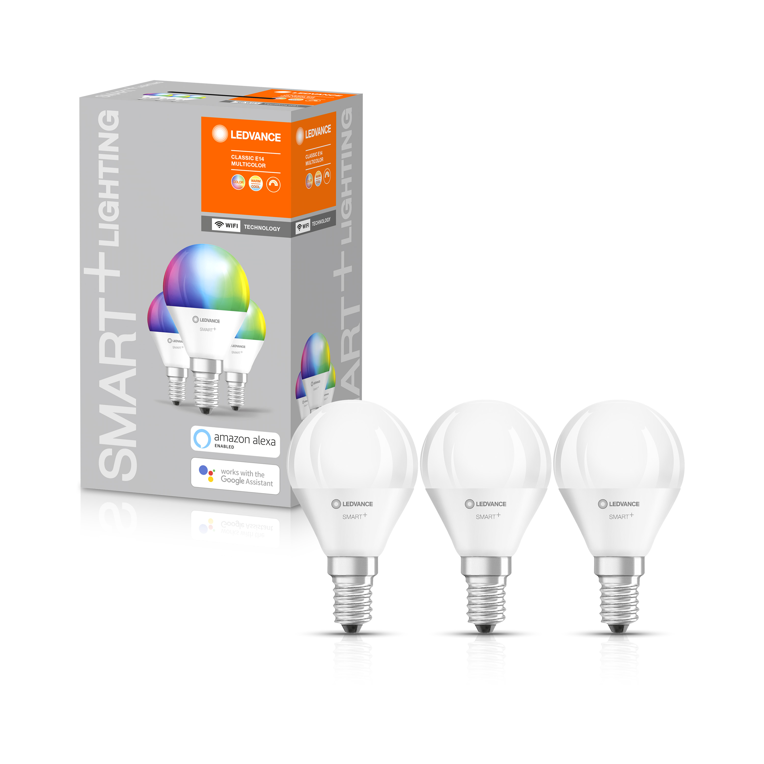 Набор ламп Ledvance SMART+ WiFi Mini Bulb Multicolour 40 5 W/2700…6500K Wi-Fi Яндекс 3 шт