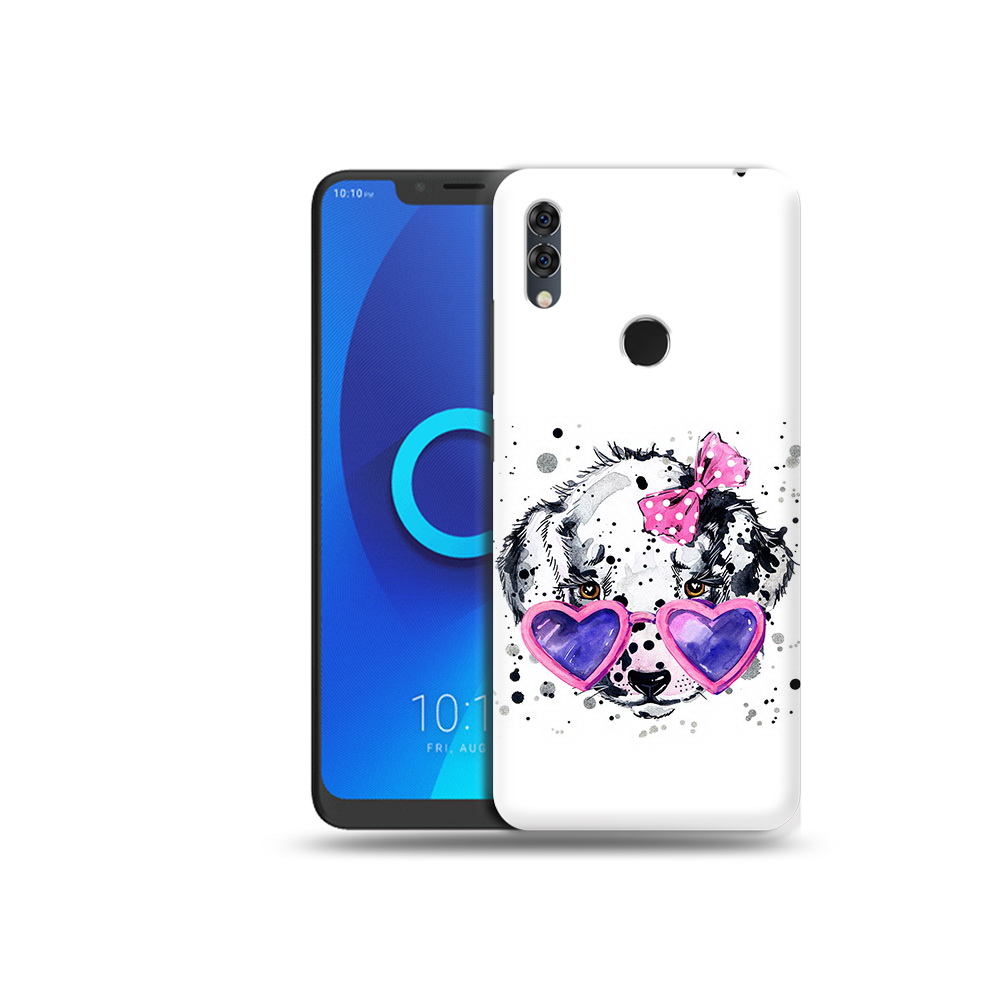 

Чехол MyPads Tocco для Alcatel 5V долматинец в очках, Прозрачный, Tocco