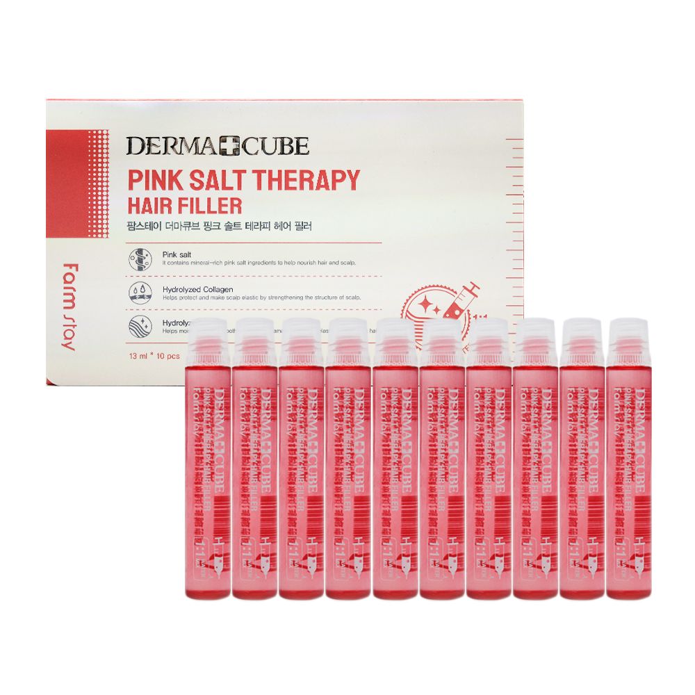 

Филлер для волос FarmStay Derma Cube Pink Salt Therapy Hair Filler, 10 шт