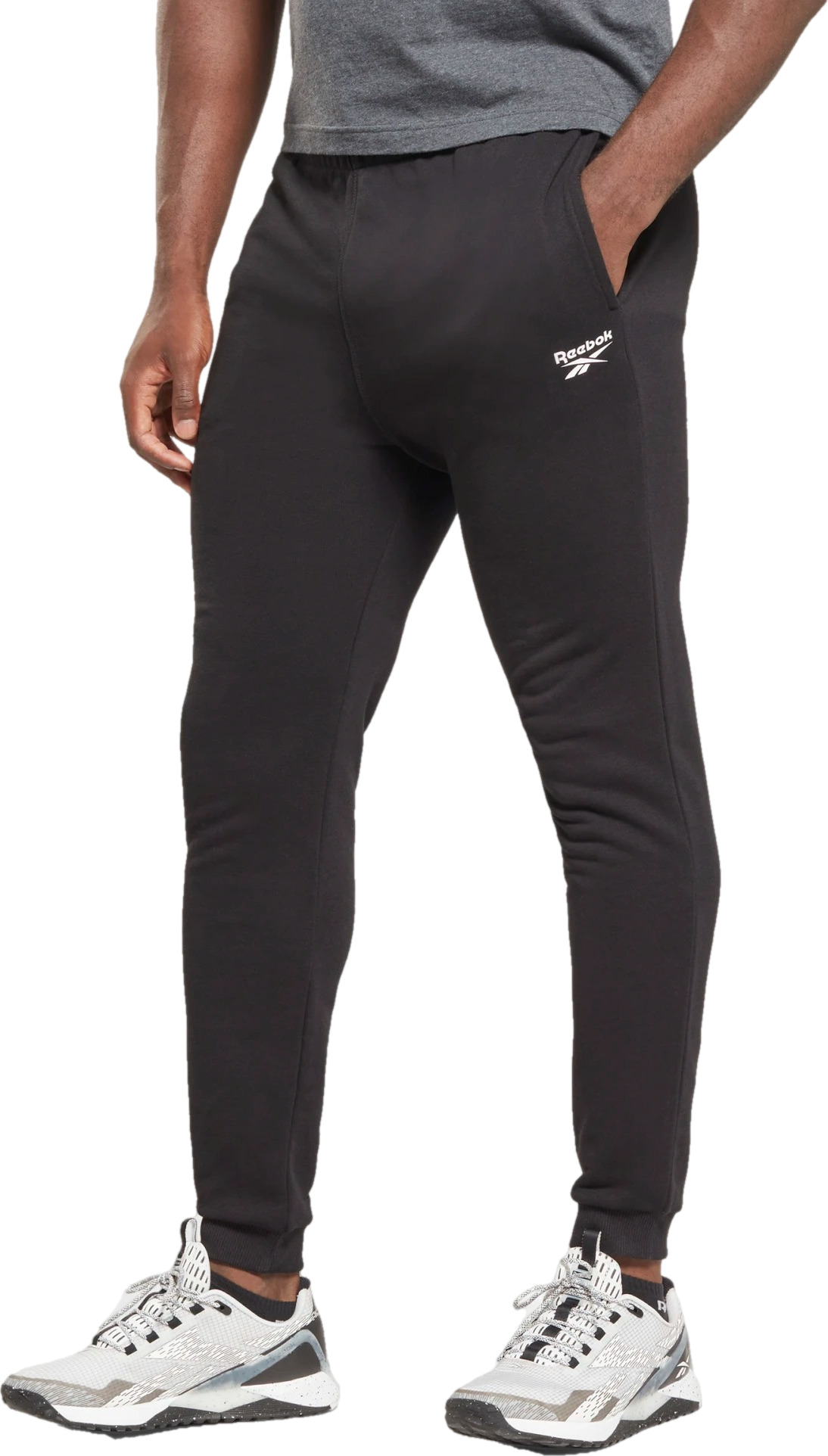 Спортивные брюки мужские Reebok Ri Ft Left Leg Jogger черные XS