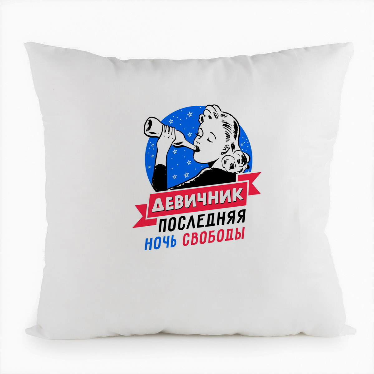 фото Подушка белая coolpodarok девичник. последняя ночь свободы