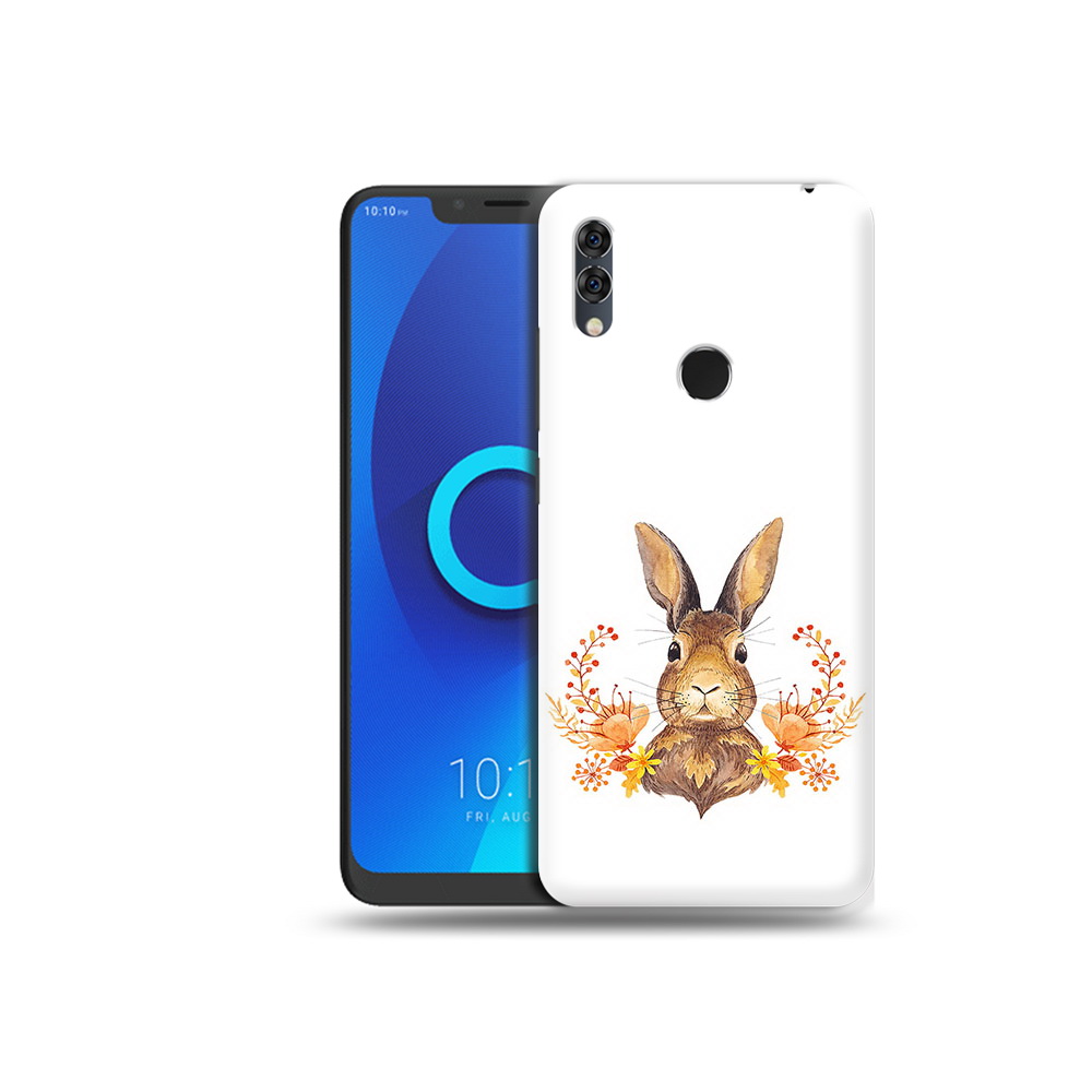 

Чехол MyPads Tocco для Alcatel 5V зайка в цветах, Прозрачный, Tocco