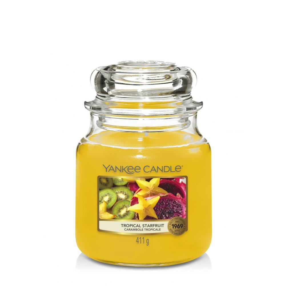 фото Свеча ароматическая yankee candle tropical fruit тропический карамбол 65-90 ч