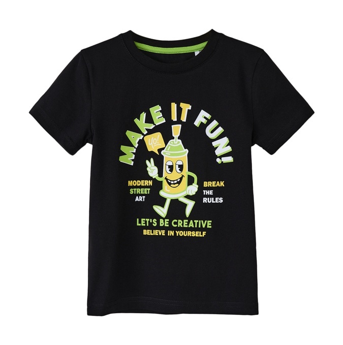 

Футболка детская Kari Kids SS24C56100622, черный, 116, 222967