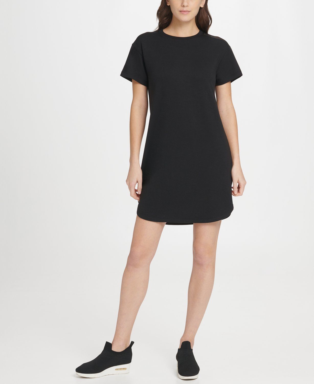 фото Платье-футболка женское dkny dp0d4230 черное s