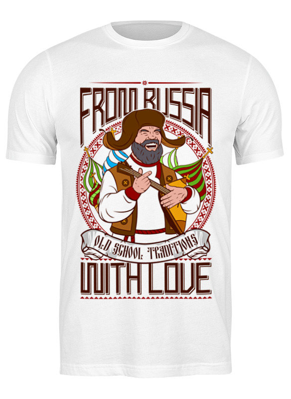 

Футболка мужская Russian design 3448282 Printio белая S, Russian design 3448282