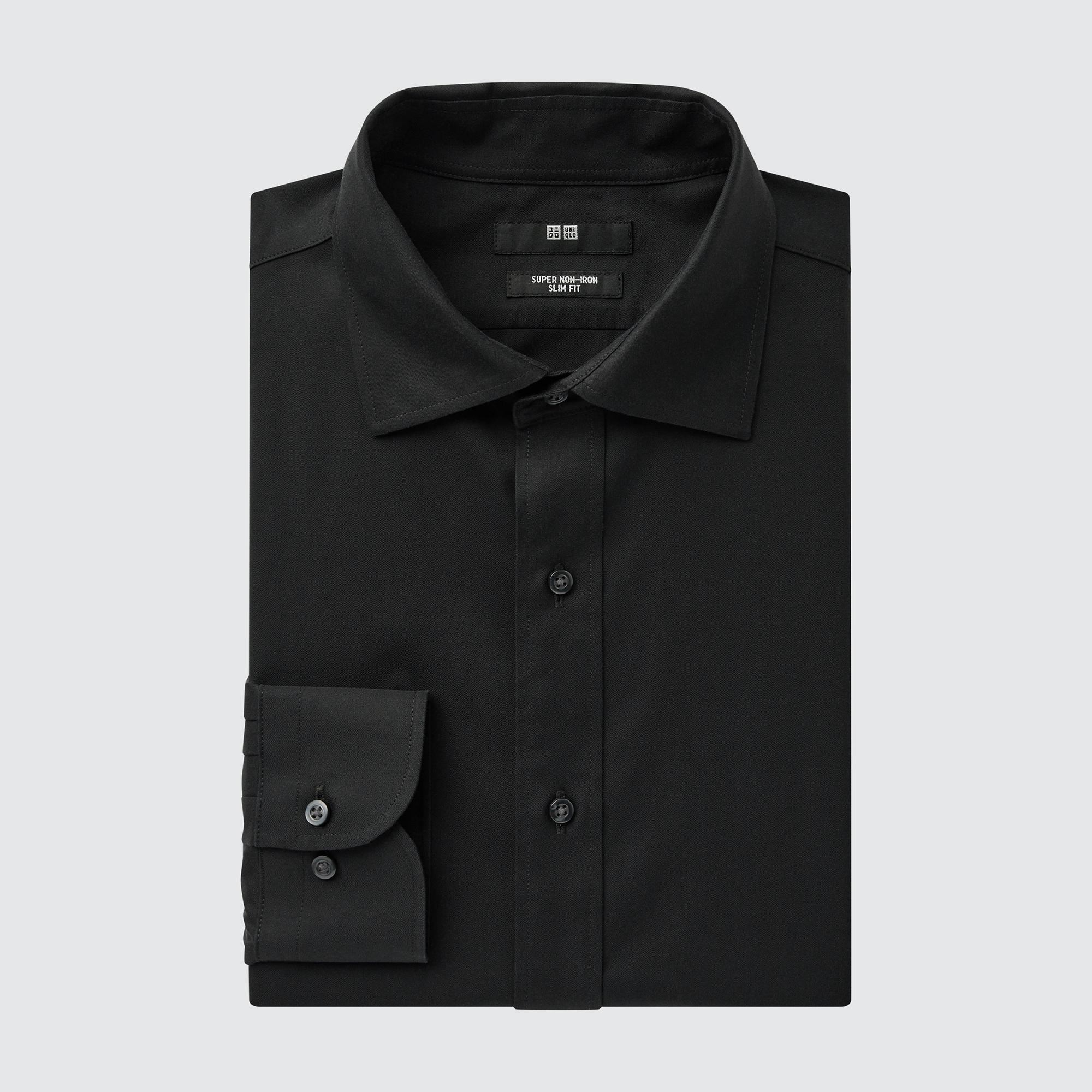 

Рубашка мужская UNIQLO 453096COL09 черная M (доставка из-за рубежа), 453096COL09