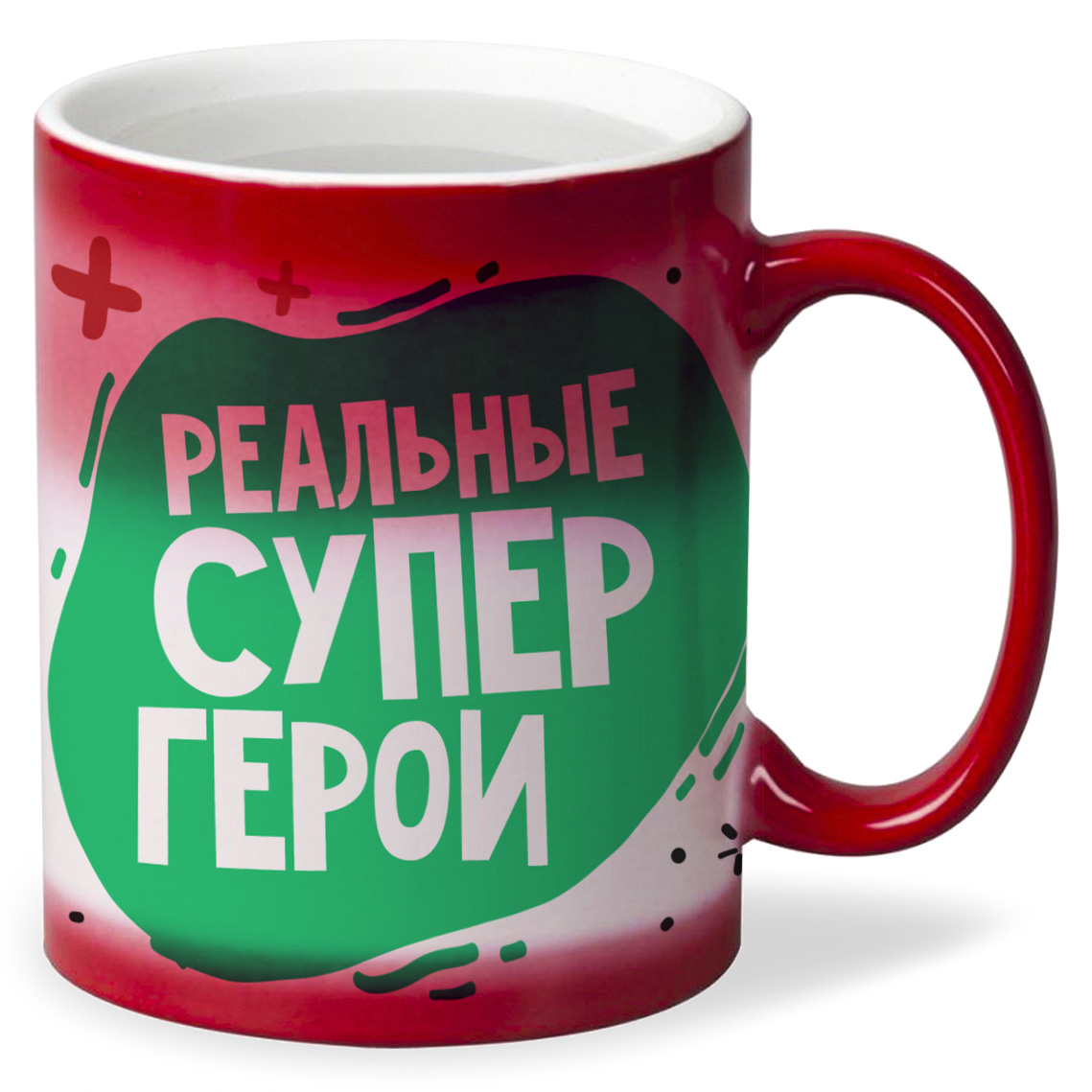 

Кружка CoolPodarok Прикол Короновирус Реальные супергерои Врачи