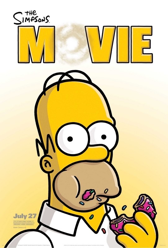 

Постер к мультфильму "Симпсоны в кино" (The Simpsons Movie) Оригинальный 68,6x101,6 см