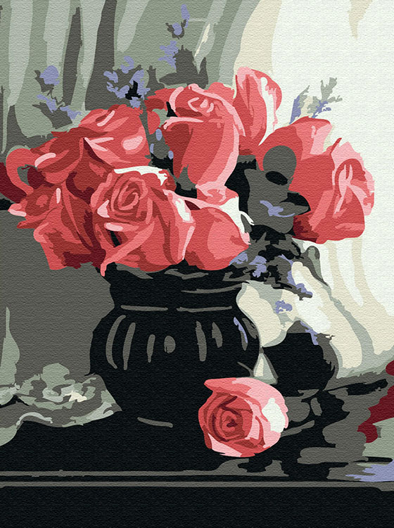 

Картина по номерам Molly Розы, 15x20, Розы