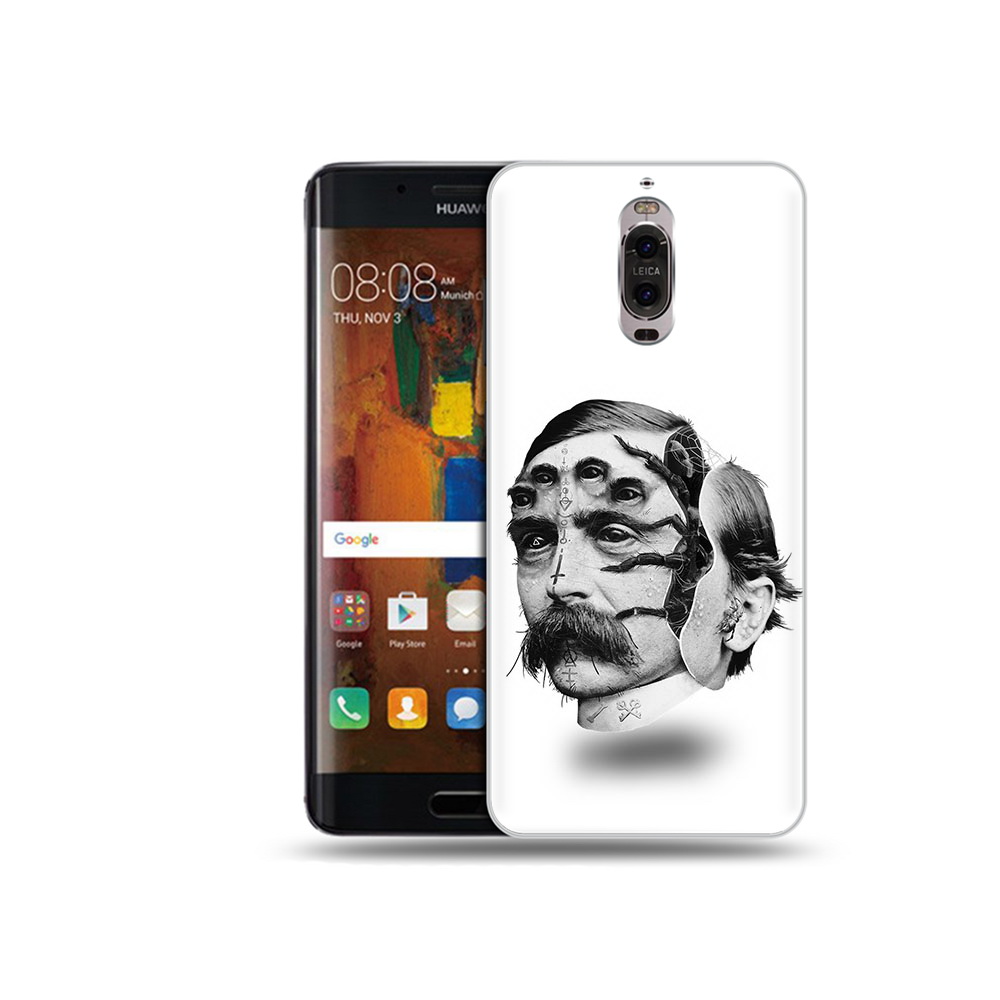 

Чехол MyPads Tocco для Huawei Mate 9 Pro страшное лицо мужчины (PT50613.55.629), Прозрачный, Tocco