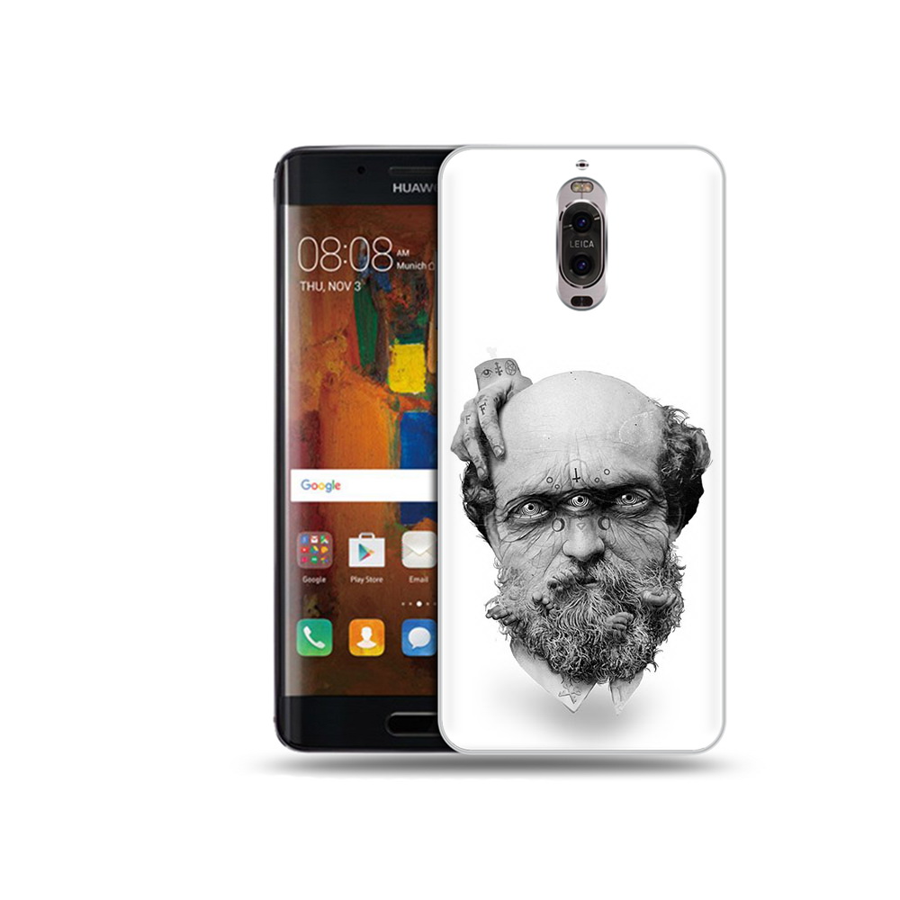 

Чехол MyPads Tocco для Huawei Mate 9 Pro страшный бородатый мужчина абстракция, Прозрачный, Tocco