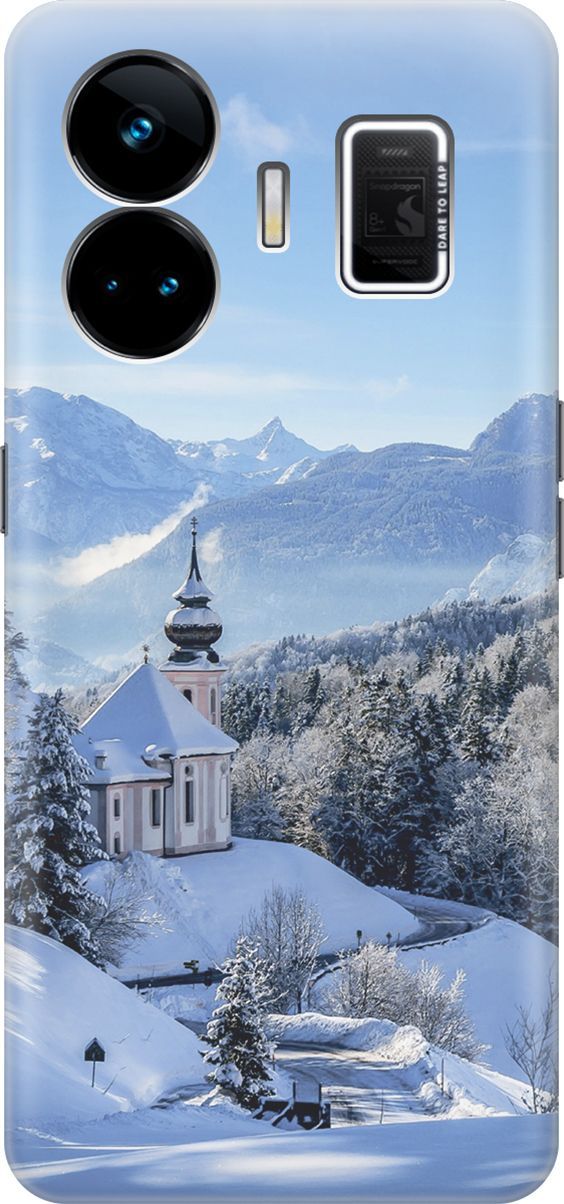 

Чехол на Realme GT Neo 5 "Заснеженные горы", Голубой;синий, 158669