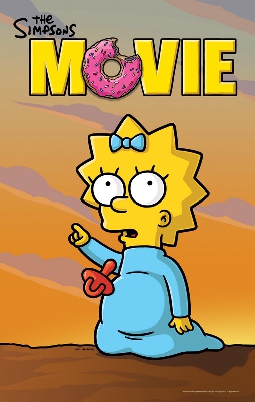 

Постер к мультфильму "Симпсоны в кино" (The Simpsons Movie) Оригинальный 35,6x55,9 см