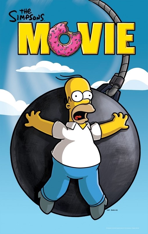 

Постер к мультфильму "Симпсоны в кино" (The Simpsons Movie) Оригинальный 35,6x55,9 см
