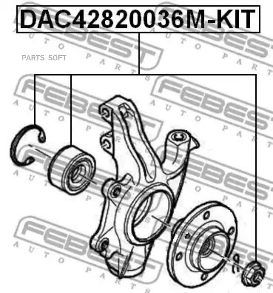 

FEBEST Подшипник пер.CITROEN C5 2008- FEBEST DAC42820036M-KIT
