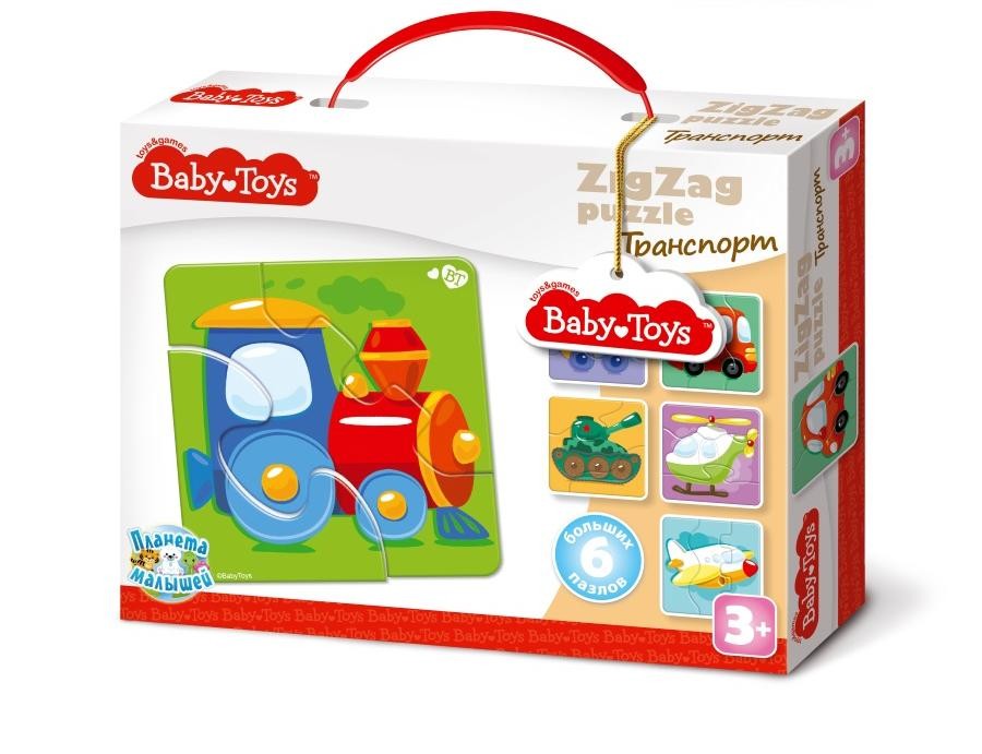 

Пазлы макси BABY TOYS Зигзаг, Транспорт, 18 элементов, 2502