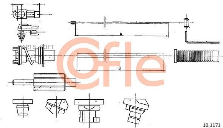

COFLE Трос газа комплект CITROEN AX all 5cv 1.0-1.1 86-4/88