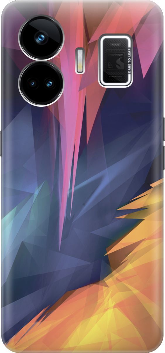 

Чехол на Realme GT Neo 5 "Розовый, синий, желтый", Желтый;розовый, 158665