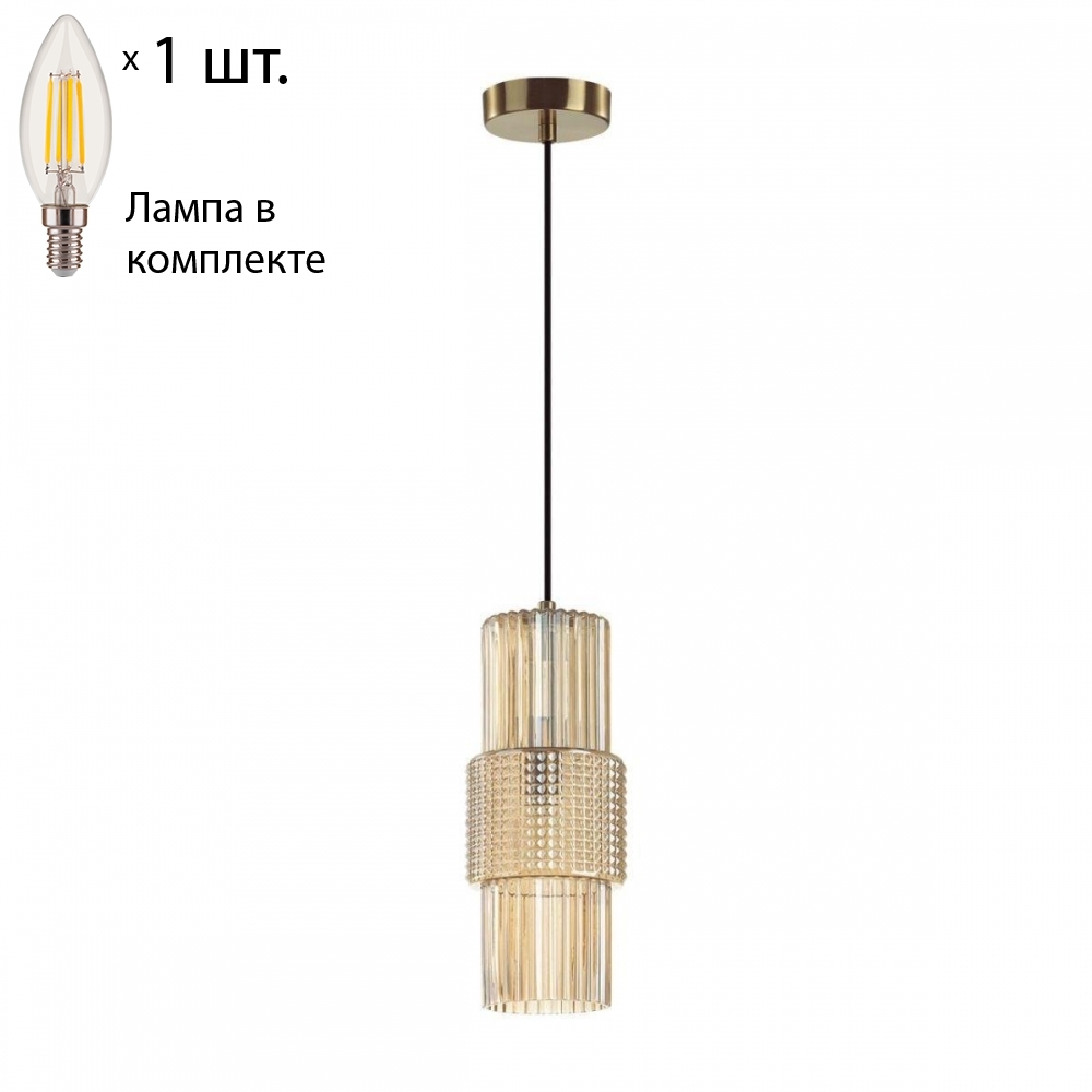 

Подвесной светильник Odeon Pimpa с лампочкой 5019/1+Lamps E14 Свеча