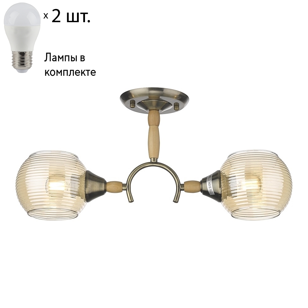 

Потолочный светильник с лампочками Velante 214-507-02+Lamps E27 P45