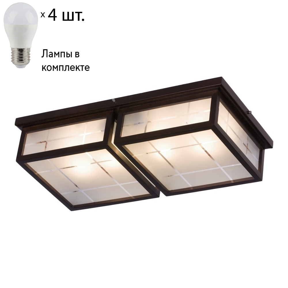 

Потолочный светильник с лампочками Velante 548-727-04+Lamps E27 P45