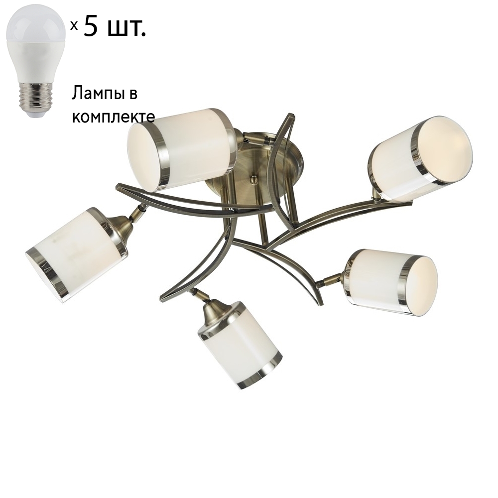 Потолочная светильник с лампочками Velante 713-507-05+Lamps E27 P45 100059616199