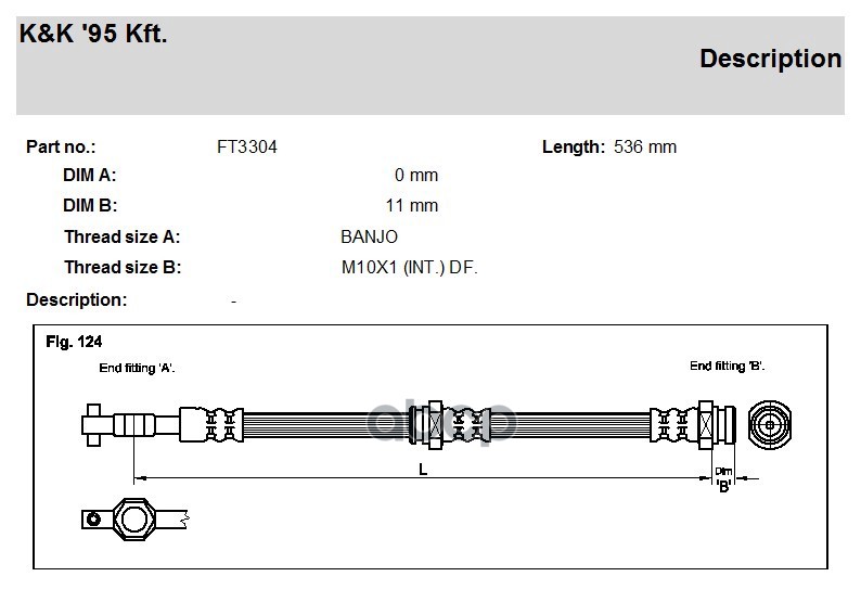 

Шланг Тормозной Передн Mazda: 626 Ii(Gc) 1.6/2.0 82-87 K&K FT3304