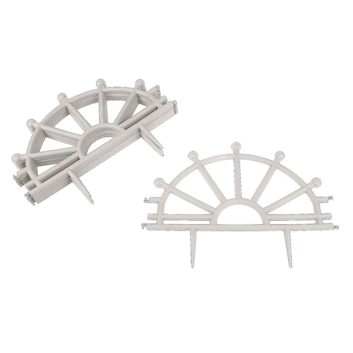 

Ограждение декоративное, 32x280 см, 7 секций, пластик, белое, «Штурвал», Белый