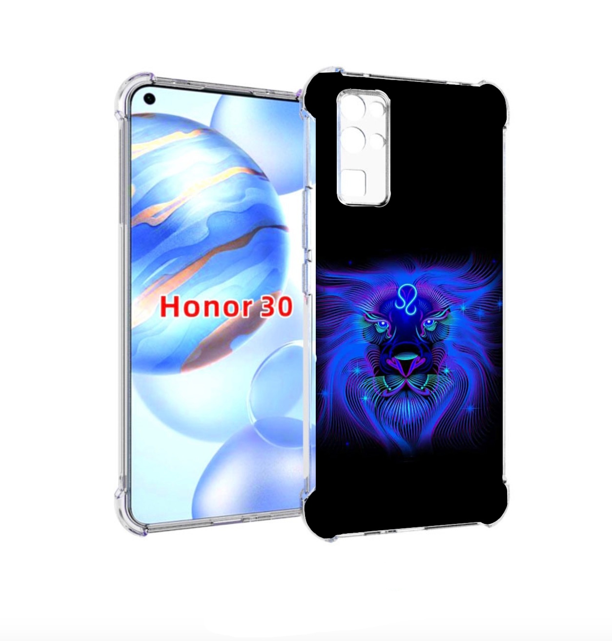 

Чехол бампер MyPads знак-зодиака-лев-3 для Honor 30 (BMH-AN10) п, Прозрачный, Tocco