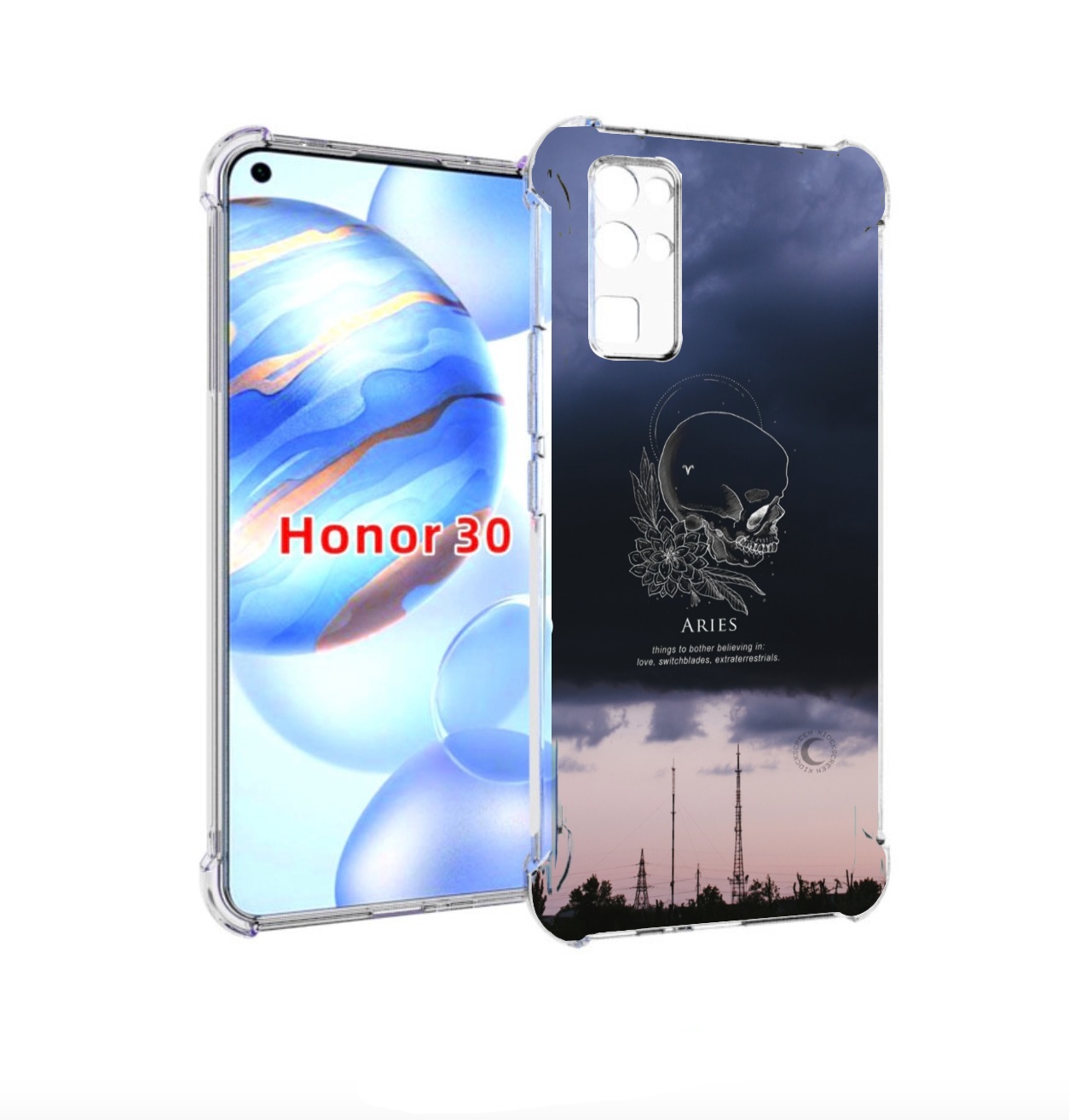 

Чехол бампер MyPads знак-зодиака-овен-4 для Honor 30 (BMH-AN10), Прозрачный, Tocco