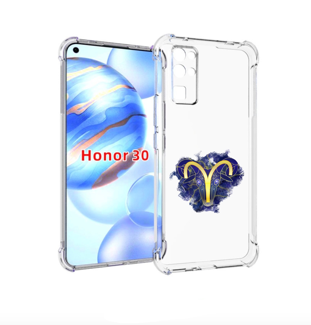 

Чехол бампер MyPads знак-зодиака-овен-8 для Honor 30 (BMH-AN10), Прозрачный, Tocco