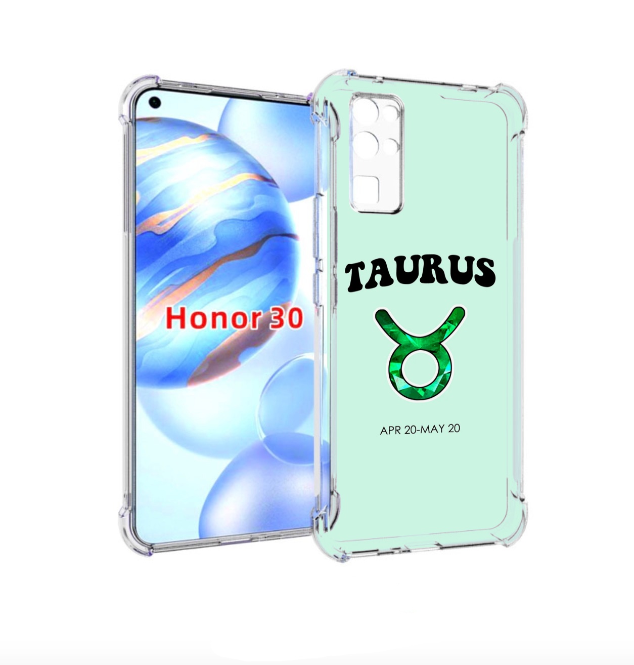 

Чехол бампер MyPads знак-зодиака-телец-1 для Honor 30 (BMH-AN10), Прозрачный, Tocco