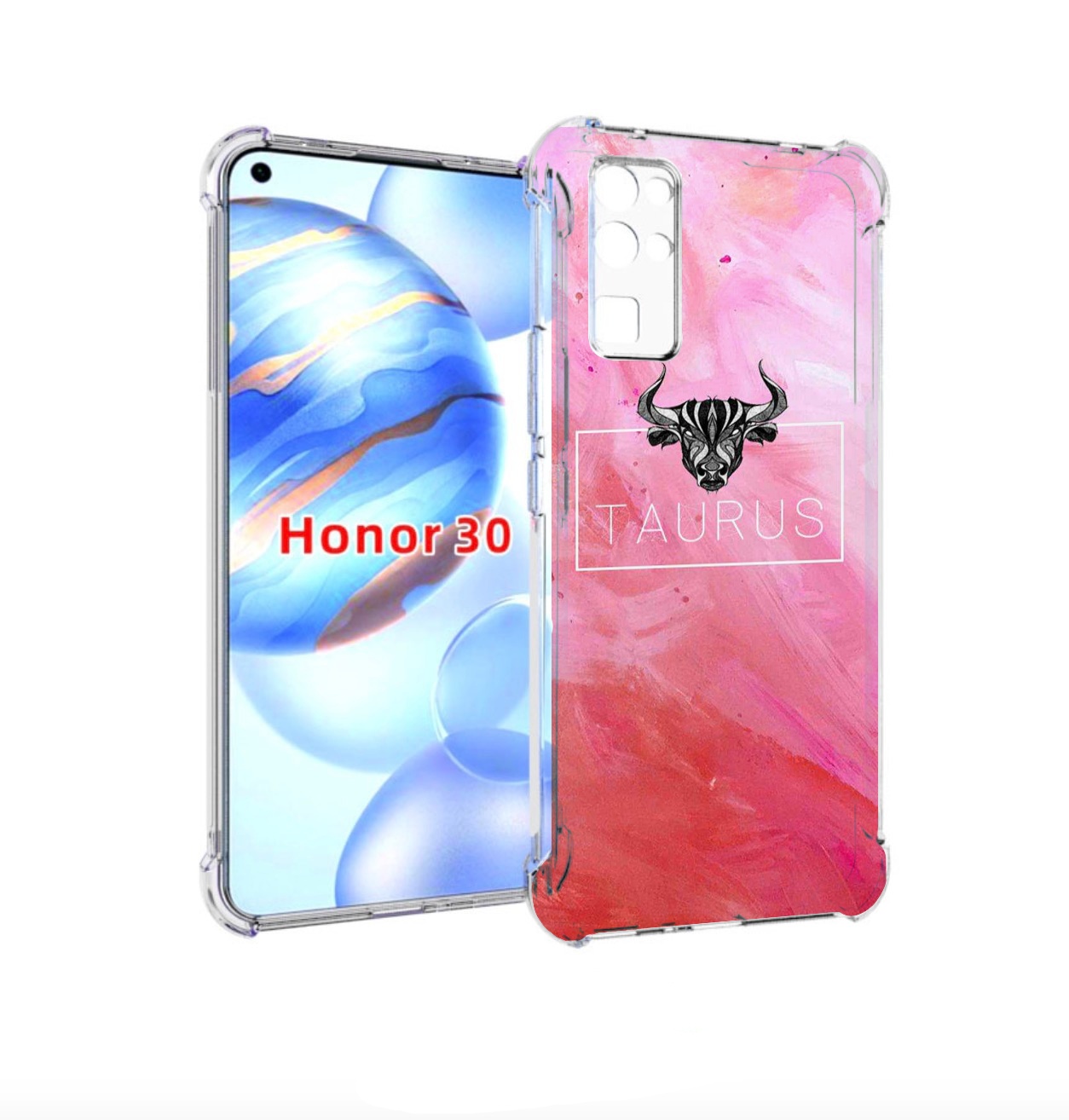 

Чехол бампер MyPads знак-зодиака-телец-3 для Honor 30 (BMH-AN10), Прозрачный, Tocco