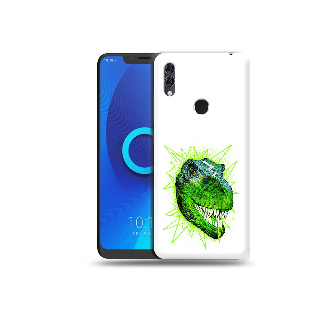 

Чехол MyPads Tocco для Alcatel 5V зеленый динозавр, Прозрачный, Tocco