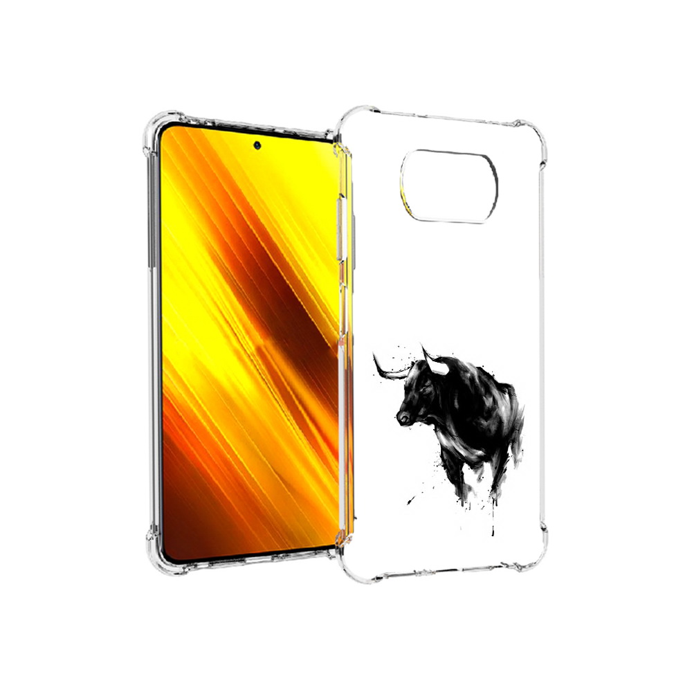 

Чехол MyPads Tocco для Xiaomi Poco X3 бык (PT154881.262.254), Прозрачный, Tocco