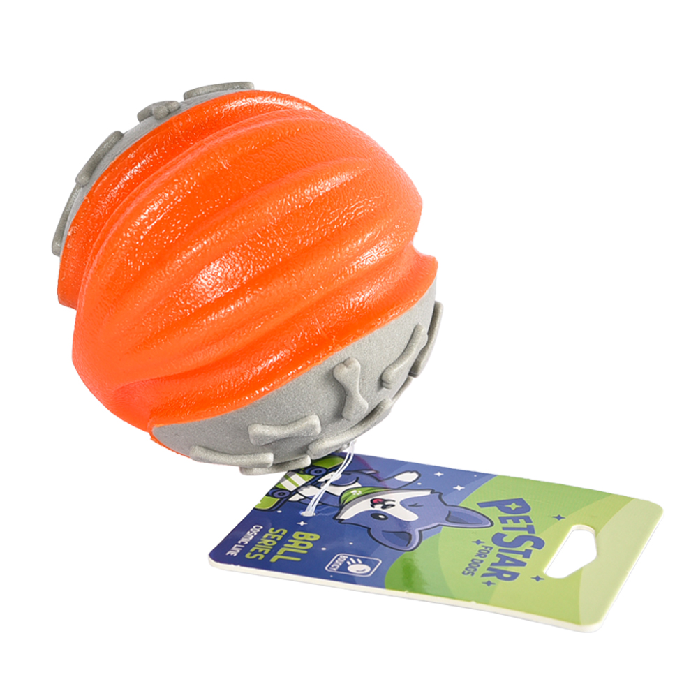 Игрушка для собак PET STAR Мяч оранжевый термопластичная резина, 9см