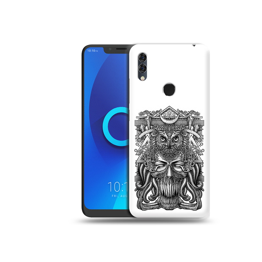 

Чехол MyPads Tocco для Alcatel 5V зубастая сова, Прозрачный, Tocco