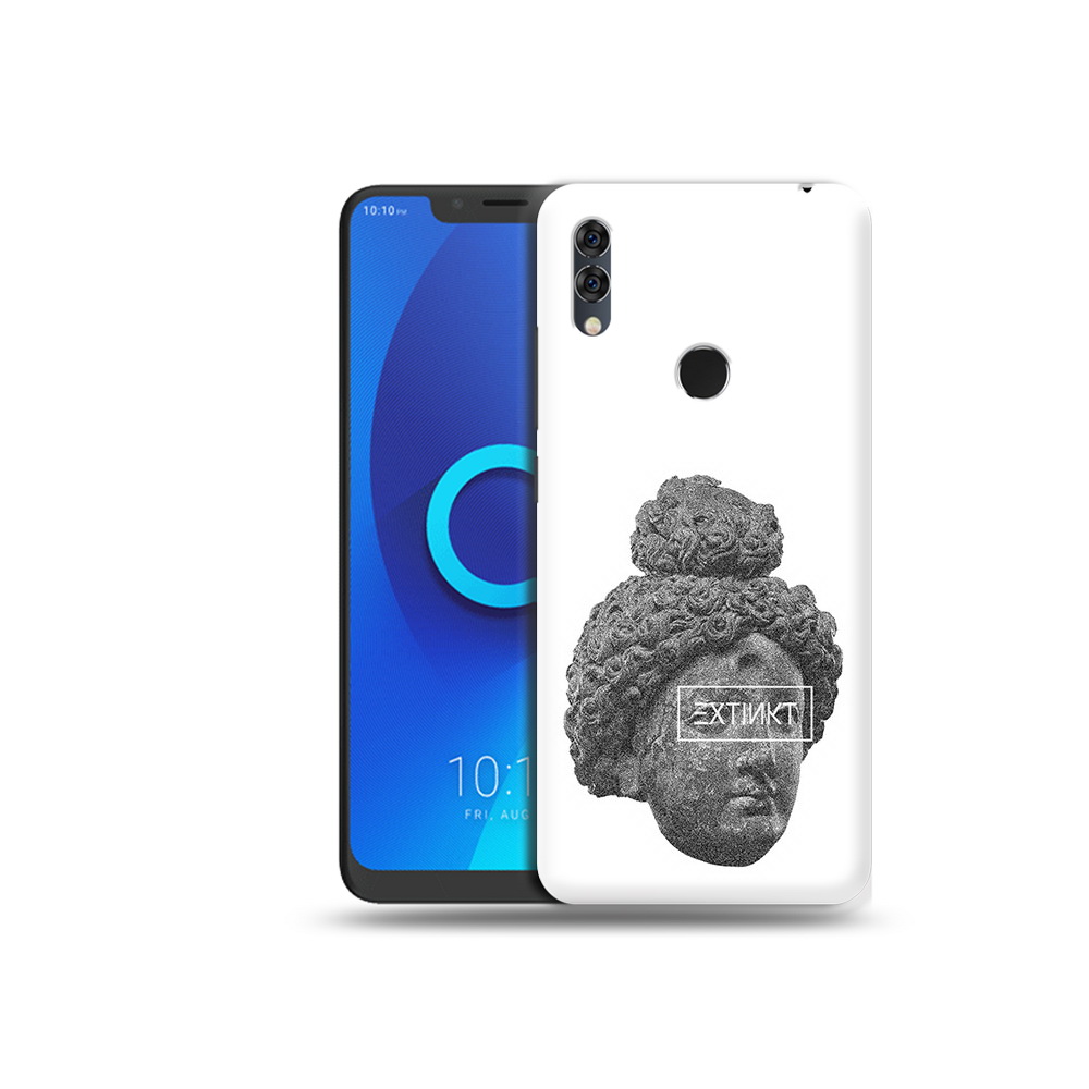 

Чехол MyPads Tocco для Alcatel 5V каменное лицо девушки, Прозрачный, Tocco