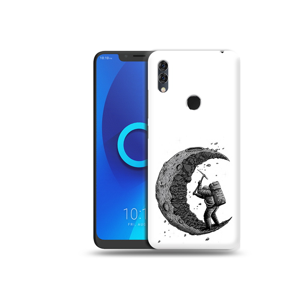 

Чехол MyPads Tocco для Alcatel 5V камненная луна, Прозрачный, Tocco