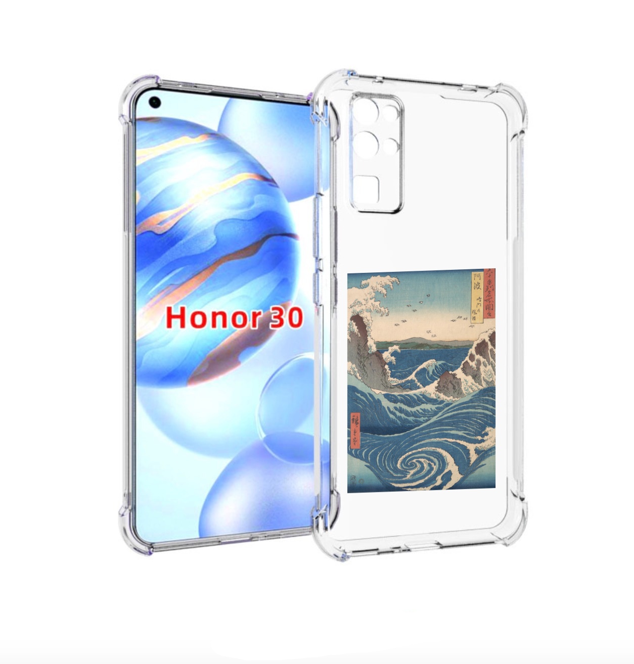 

Чехол бампер MyPads картинка волны водоворот для Honor 30 (BMH-A, Прозрачный, Tocco