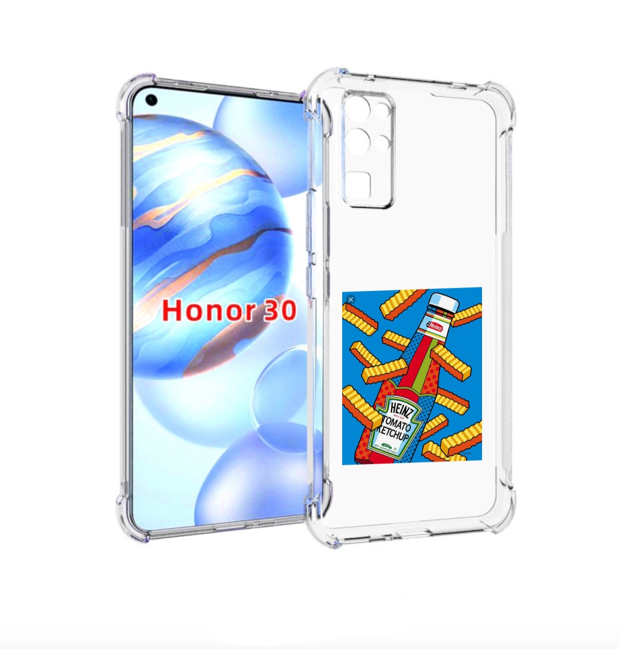 

Чехол бампер MyPads картошка с соусом для Honor 30 (BMH-AN10) пр, Прозрачный, Tocco