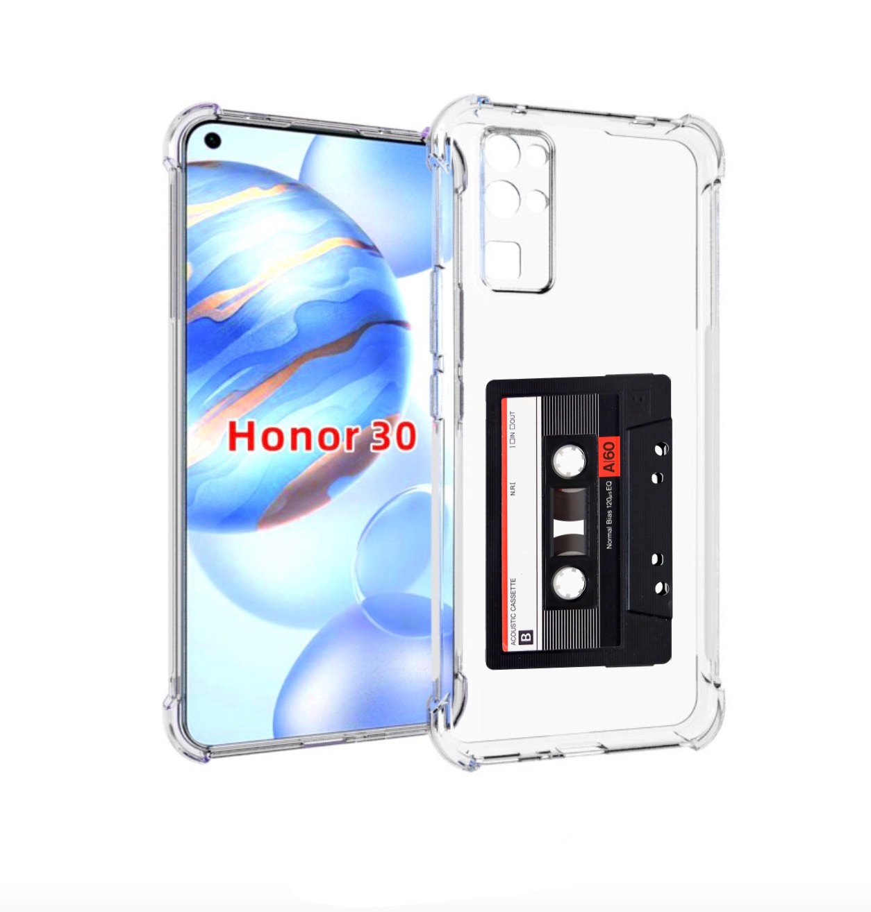 

Чехол бампер MyPads касета для Honor 30 (BMH-AN10) противоударный, Прозрачный, Tocco