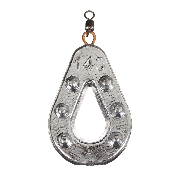 

Груз «Капля карп» с вертлюгом, 140 г (3 шт), Серебристый, Капля карп