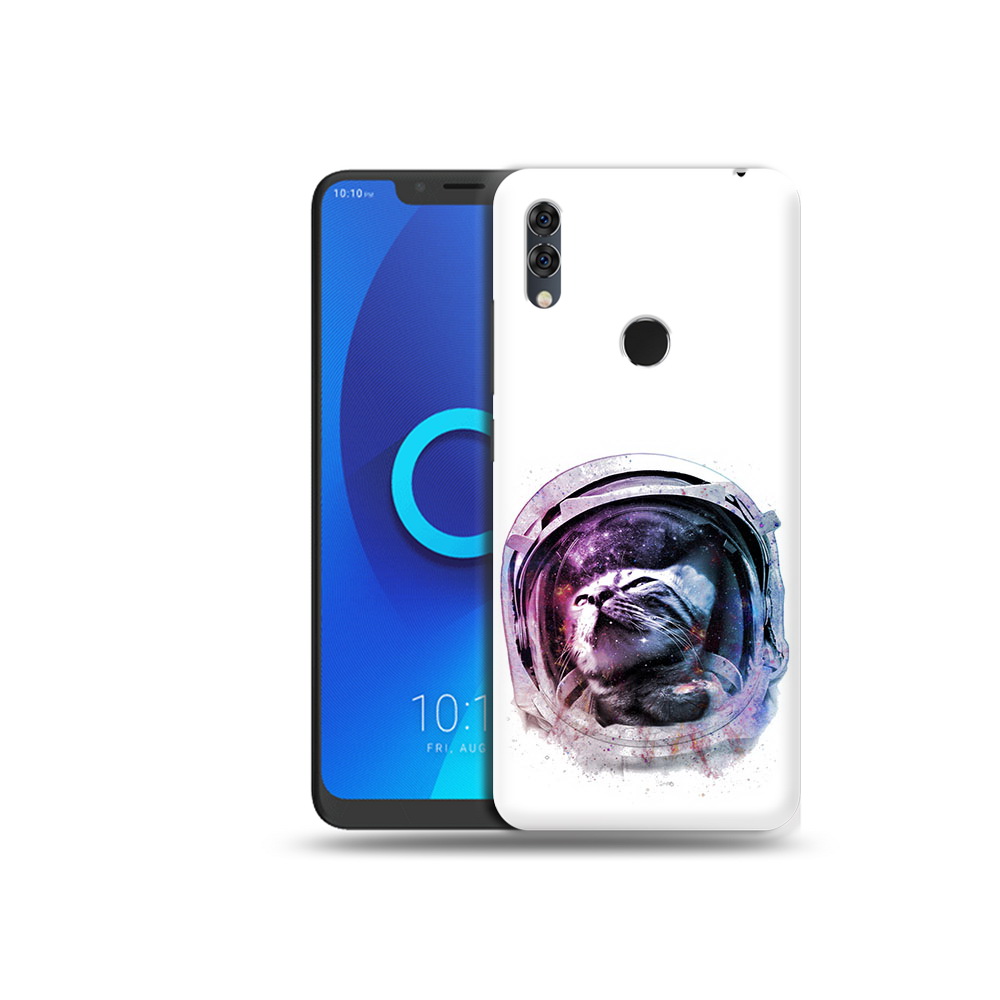 

Чехол MyPads Tocco для Alcatel 5V кот в шлеме, Прозрачный, Tocco