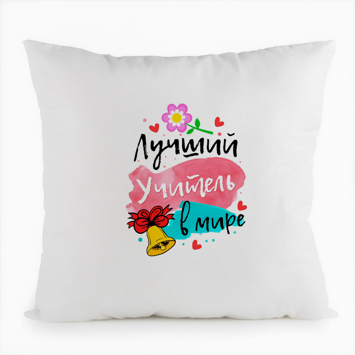 

Подушка белая CoolPodarok Лучший учительв мире 2, Белый