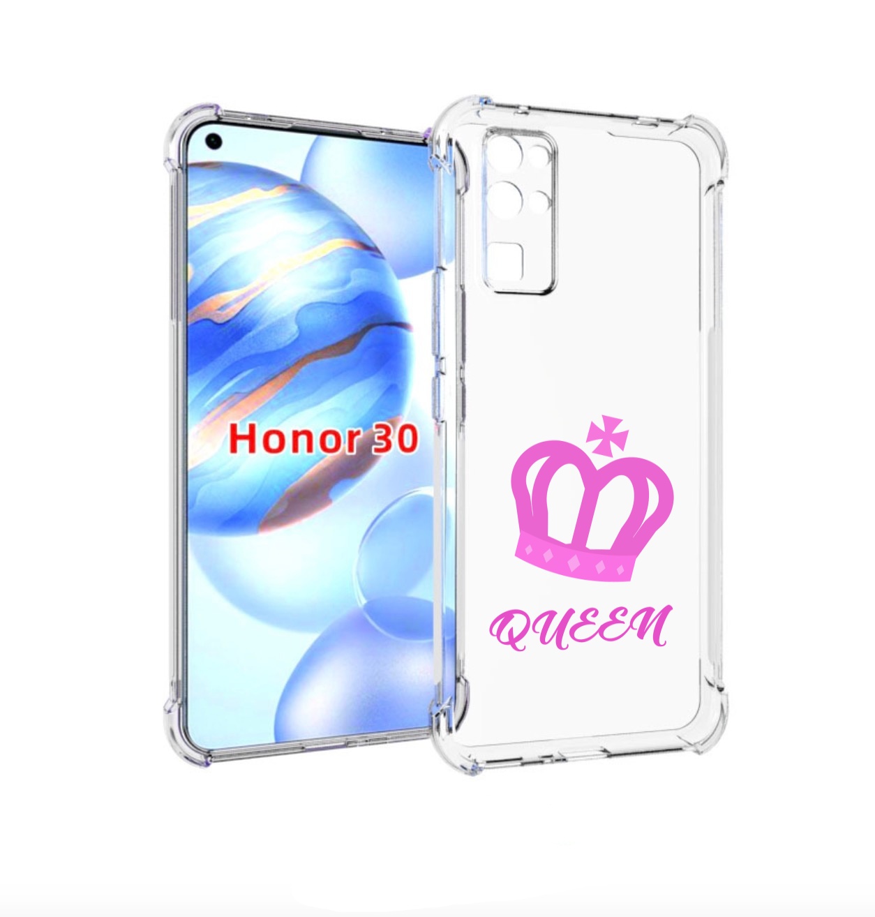 

Чехол бампер MyPads корона-королевы-розовый для Honor 30 (BMH-AN, Прозрачный, Tocco