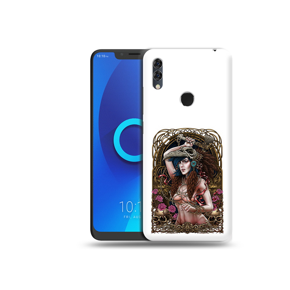 

Чехол MyPads Tocco для Alcatel 5V красивая девушка рисунок, Прозрачный, Tocco
