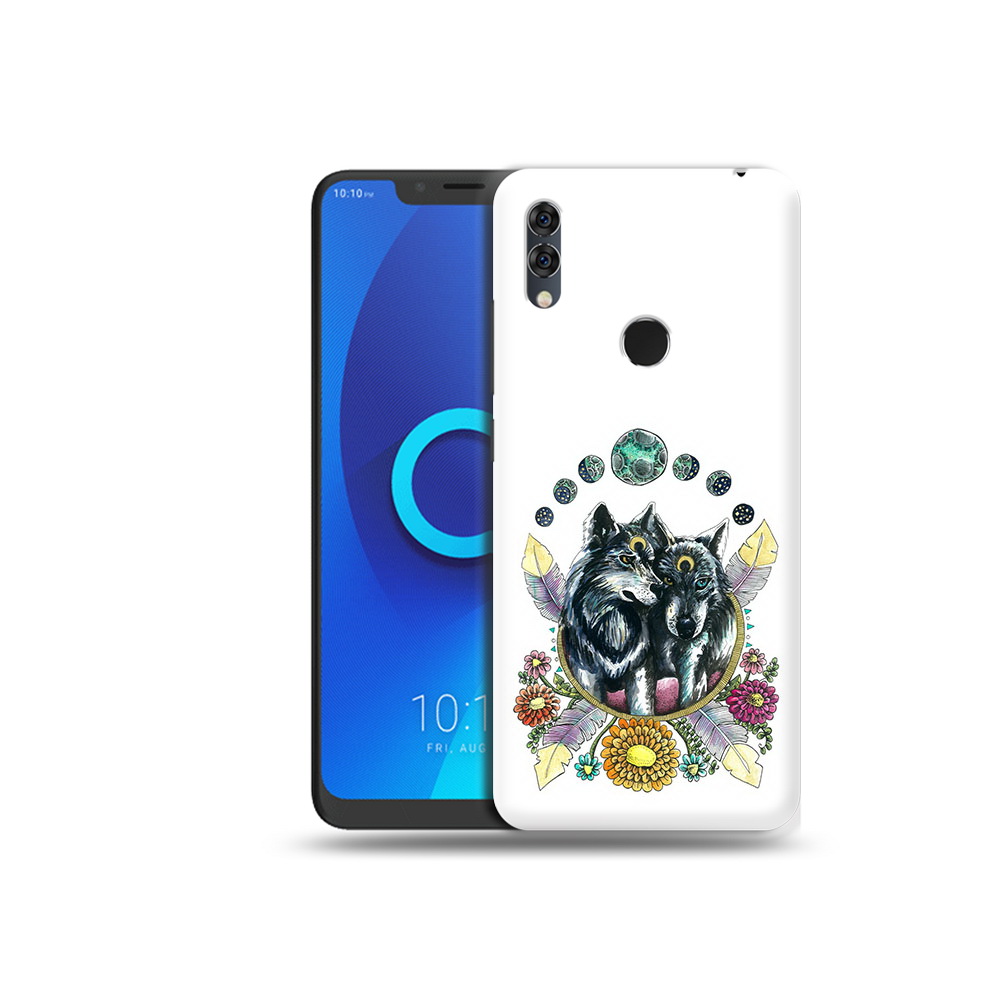 

Чехол MyPads Tocco для Alcatel 5V красивые волки абстракция, Прозрачный, Tocco